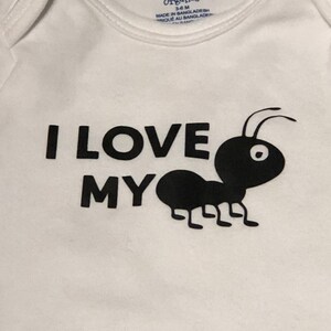 I love my aunt onesie, funny baby onesie, baby shower, baby gift image 6