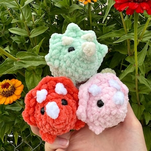 Crochet Triceratops Plushie