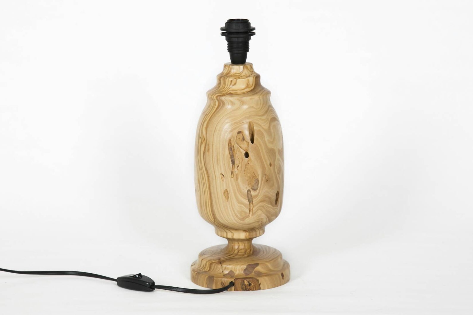 Handmade wooden table lamp from olive tree Etsy