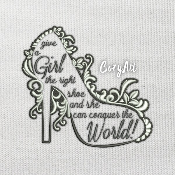 DIGITAL: Woman conquer the world quote design - 3 sizes embroidery design for machine embroidery (328)