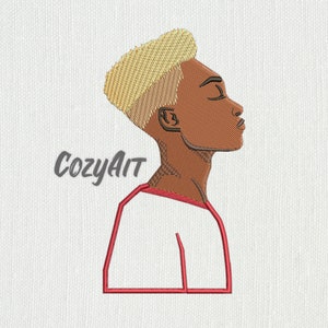 DIGITAL: APPLIQUE Young Man bleached hair - 4 sizes embroidery design for machine embroidery (497)