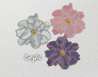 DIGITAL: African Violet Flower - 3 sizes embroidery design for machine embroidery (184)