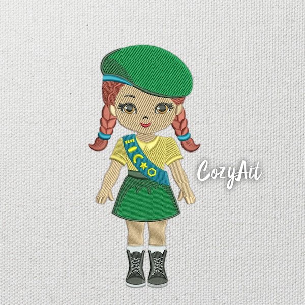 Girl Scout Embroidery Design Etsy
