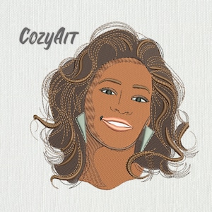 DIGITAL: Whitney actress inspired  - 3 sizes embroidery design for machine embroidery (467)