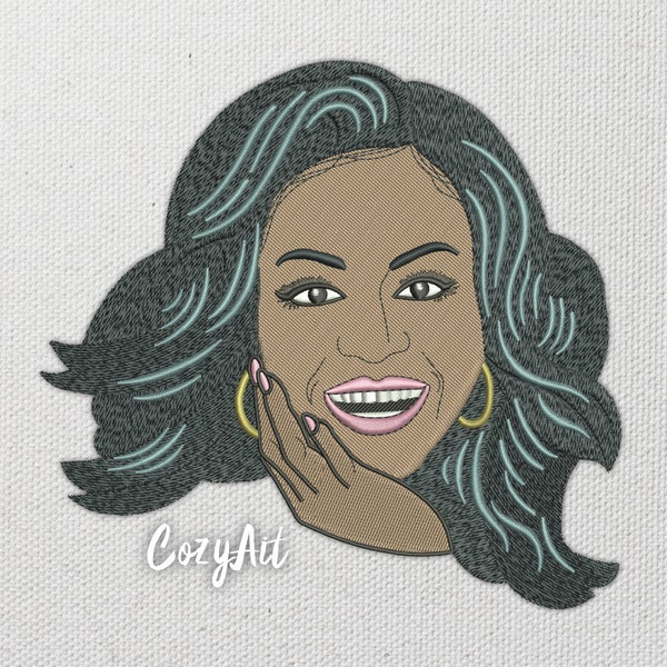 DIGITAL: Michelle Portrait - 4 sizes embroidery design for machine embroidery (251)