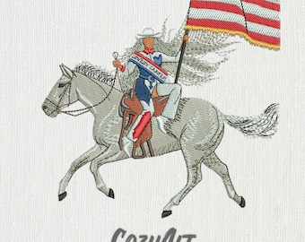 DIGITAL: Bey on horse Cowboy 2024 album cover - 4 sizes embroidery design for machine embroidery (577)