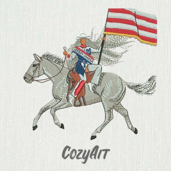 DIGITAL: Bey on horse Cowboy 2024 album cover - 4 sizes embroidery design for machine embroidery (577)