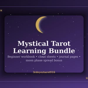 Tarotkort för nybörjare | Guide till stora och små arcanor, arbetsblad, fusklappar + månfasuppslag