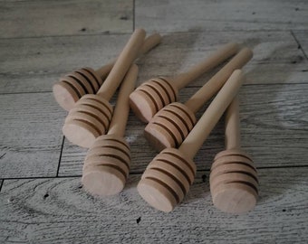 Details about   20pcs 145x20mm Wooden Honey Dipper Stirring Rod Stick Spoon Dip Drizzler