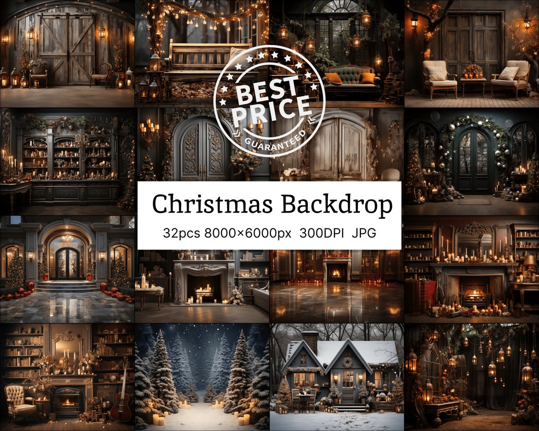 32 Christmas Backdrop Digital Background, Christmas Photo Background ...
