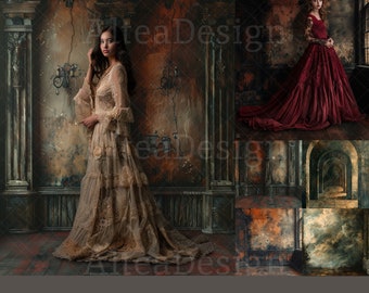 12x Old Master Digital Backdrops | Old Master Backgrounds | Maternity Wedding Photoshoot Photoshop Fine Art Textures Composite Backdrop