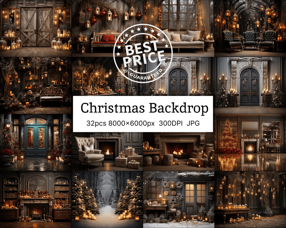 32 Christmas Backdrop Digital Background, Christmas Photo Background ...