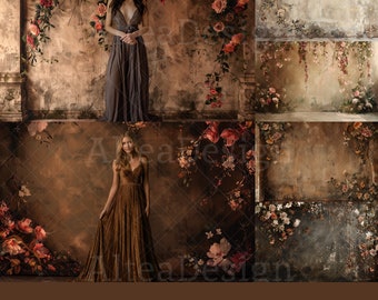 17x Floral Old Master Backdrops | Classic Vintage Backgrounds | Maternity Wedding Photoshoot Photoshop Fine Art Textures Composite Backdrop