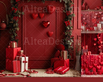 12x Heart Valentine Backdrops | Romantic Hearts Present Texture Backgrounds | Maternity Wedding Photoshop Art Textures Composite Backdrop