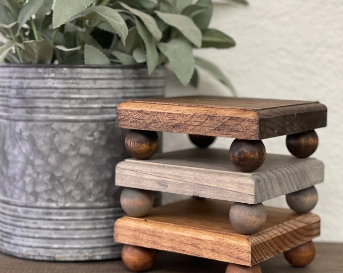 Wood Display Risers Rustic Farmhouse Style Handmade Home Etsy