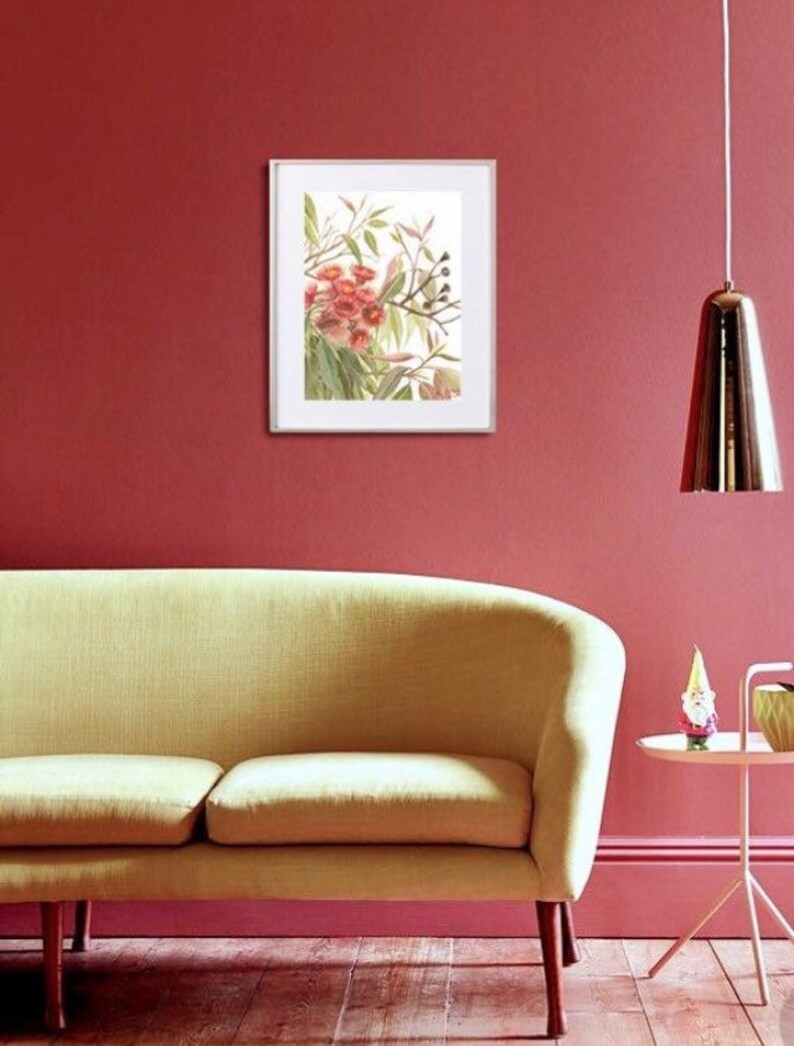 Red Gumblossoms Print Gumnuts Art Gumblossom Print Gumtree Etsy Australia