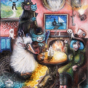 alle guten Geister, Postkarte, Fantasy, Geist, Post, Einladungskarte, Karte mit Kuvert, Klappkarte,