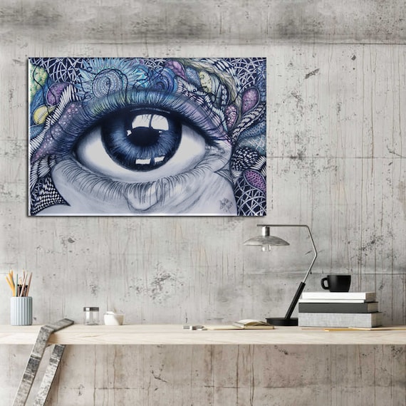 Eye, Zentangle, Eye With Tear, Look, Pattern, Combination of
