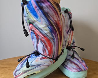 Botas de calentamiento para ballet o danza, Botas de calentamiento para mujer, Botas de calentamiento para hombre, Botas softshell, Botas fijas, Calzado de transporte