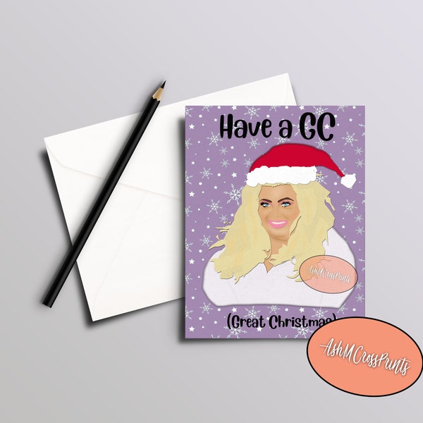 Gemma Collins Weihnachtskarte, Meme Weihnachtskarte, Memay, die GC, lustige Weihnachtskarte