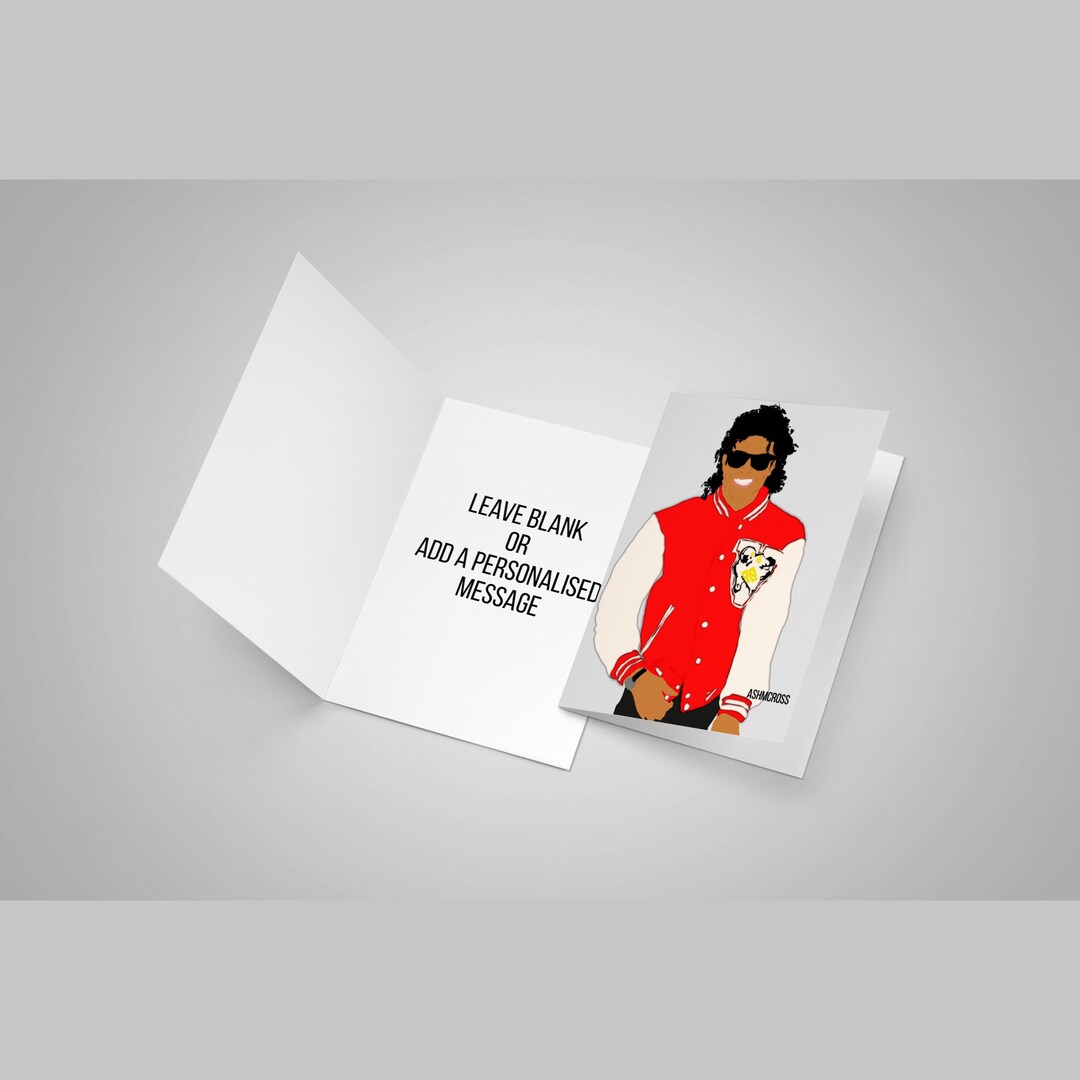 Michael Jackson Greeting Card, Michael Jackson Birthday, Michael ...