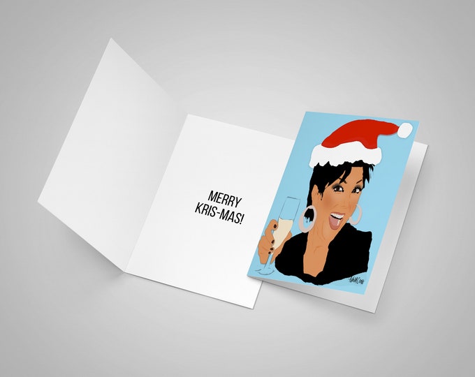 Kris Jenner Christmas Card, Kardashian Christmas Card Etsy