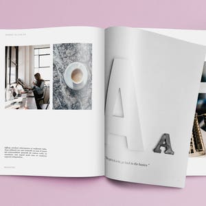 Minimal Magazine InDesign Template - Instant Download - Photography and Small Business Marketing Magazine