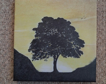 Sycamore Gap Canvas Drawing