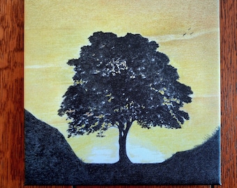 Sycamore Gap Canvas Drawing