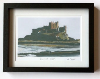 Bamburgh Castle Pencil Drawing