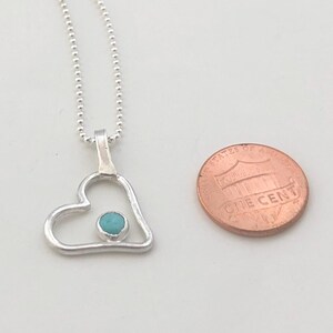 Heart Pendant with Turquoise Stone