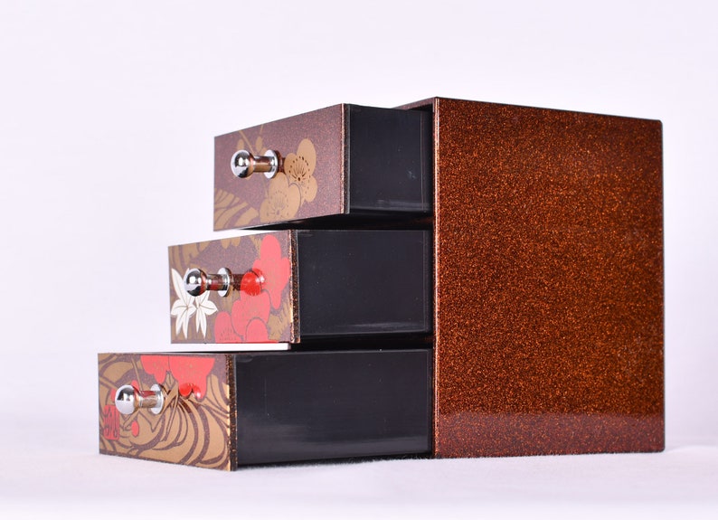 Japanese Mini Drawer Plastic Plum Blossom Design Etsy