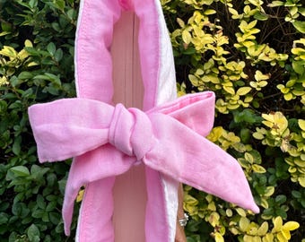 Handmade Quilted Padded Bible Sleeve, Pink Floral Book Sleeve With Bow, Reader Gift