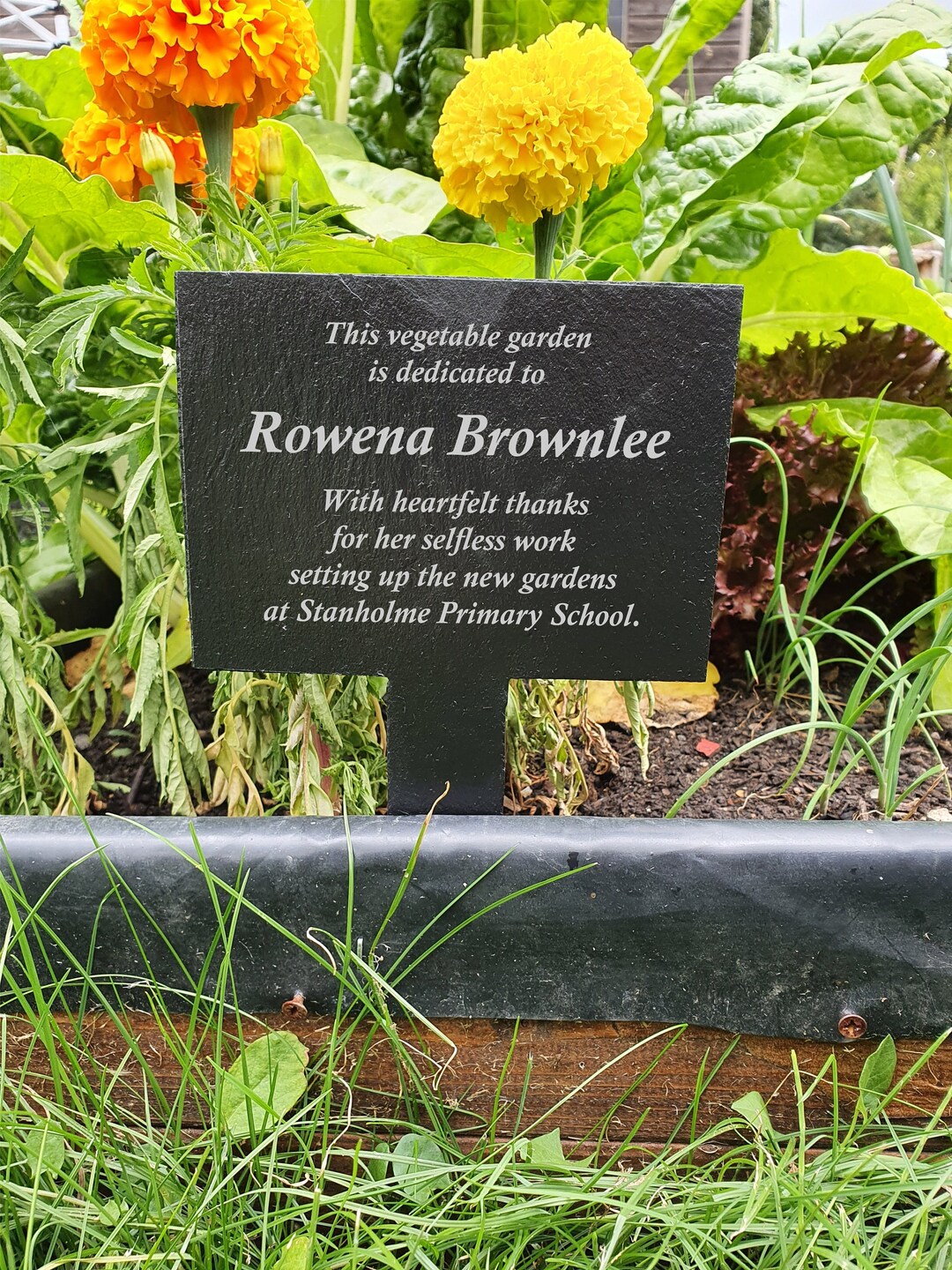 Engraved Personalised Slate Memorial Plaque, Grave Marker, Dedication