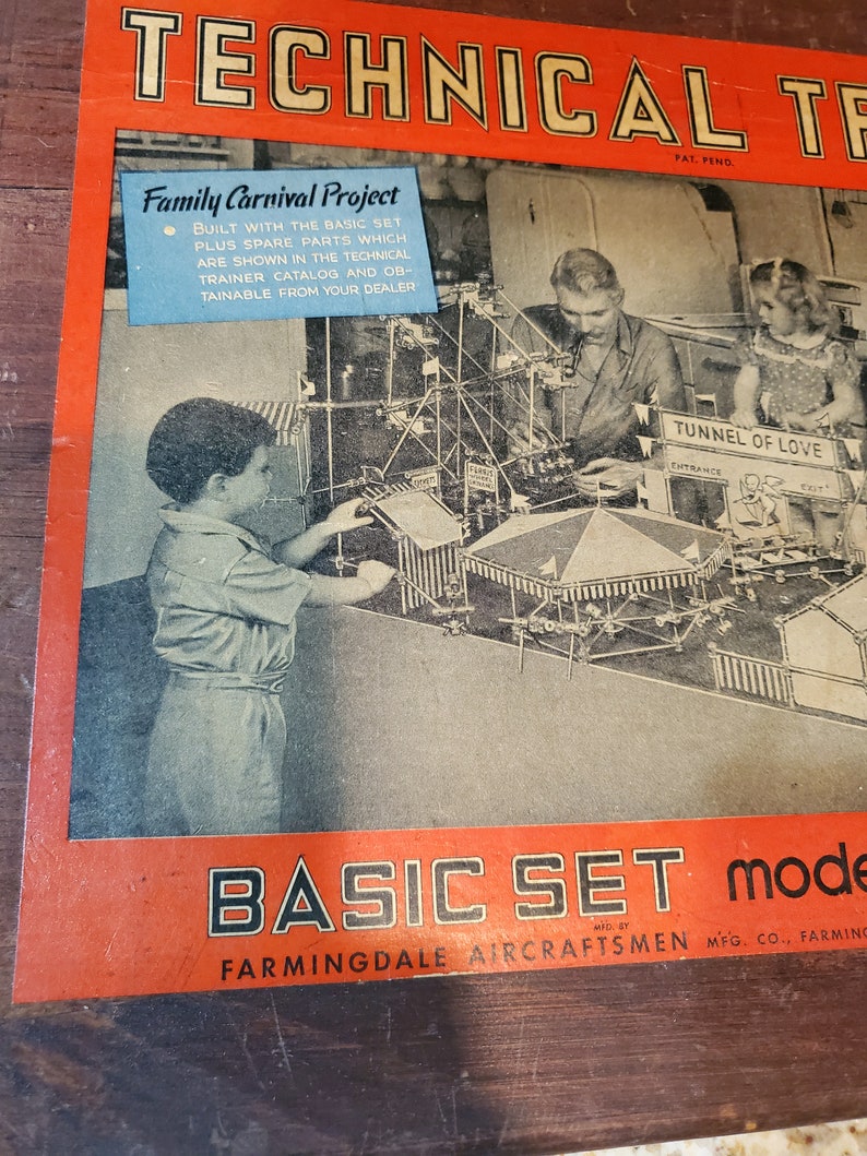 1940s Technical Trainer Family Carnival Project Basic Set Model A by Farmingdale Aircraftsmen