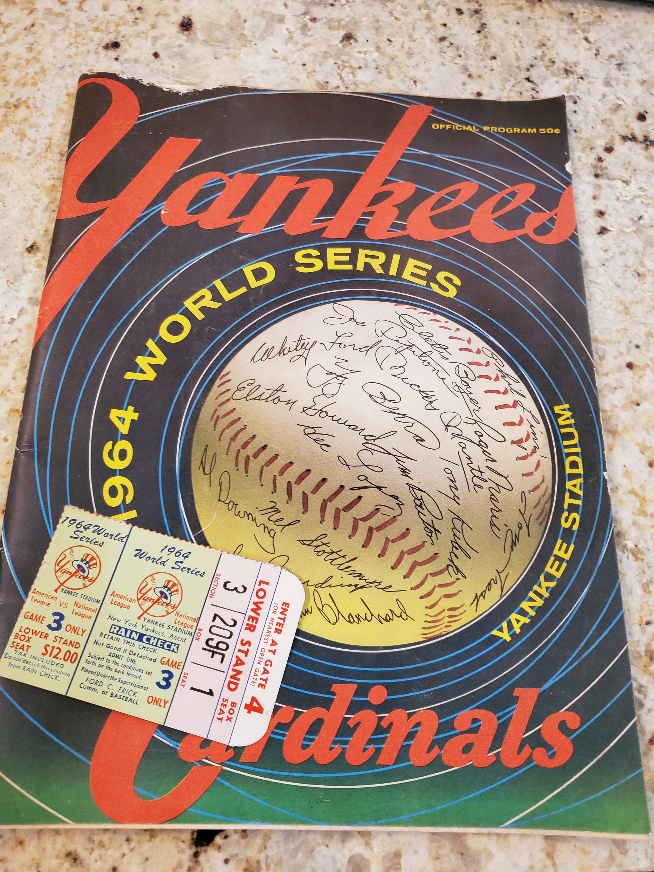 1964 World Series Program And Ticket Stub Etsy