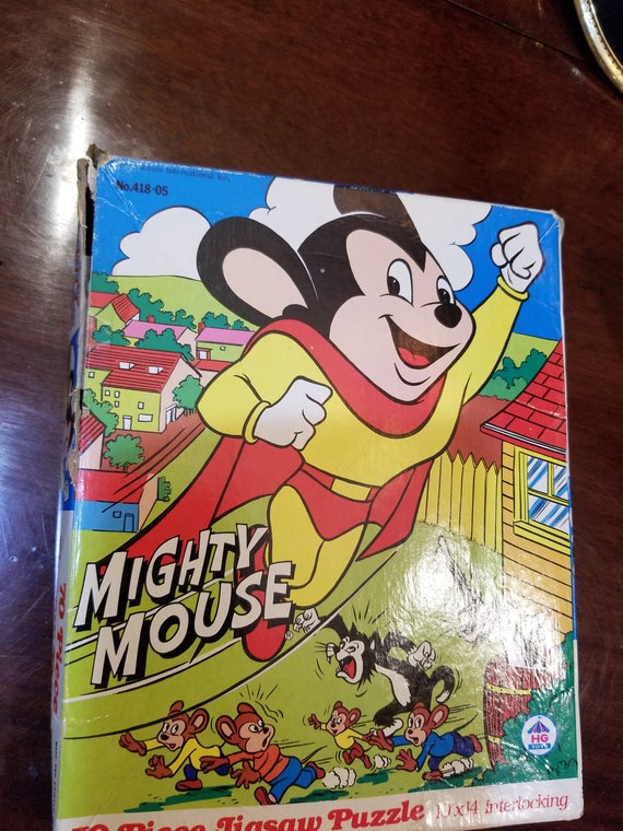 HG Toys Mighty Mouse Puzzle Toys & Games Games & Puzzles Vintage Jigsaw