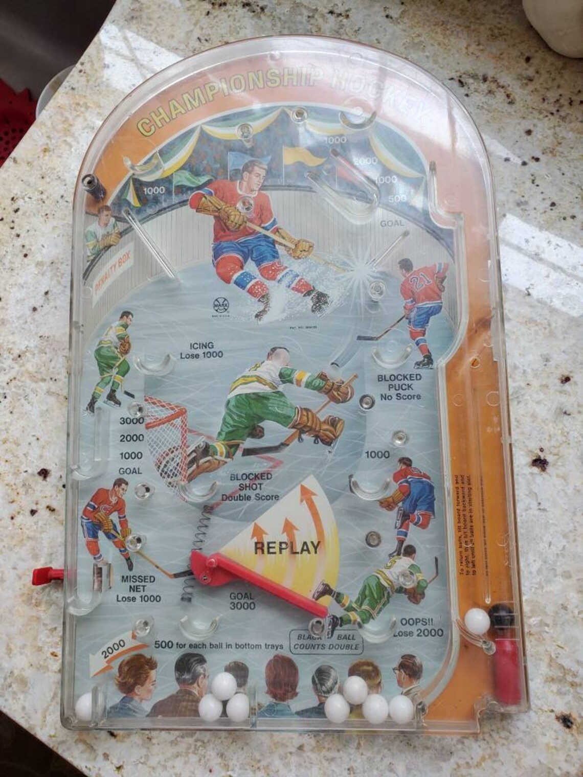 1960s Marx Tabletop Pinball Championship Hockey Game Etsy