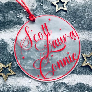 Family Christmas decoration, Christmas decoration, bauble gift, Christmas gift for Grandparents, family gift for Friends, tree decoration