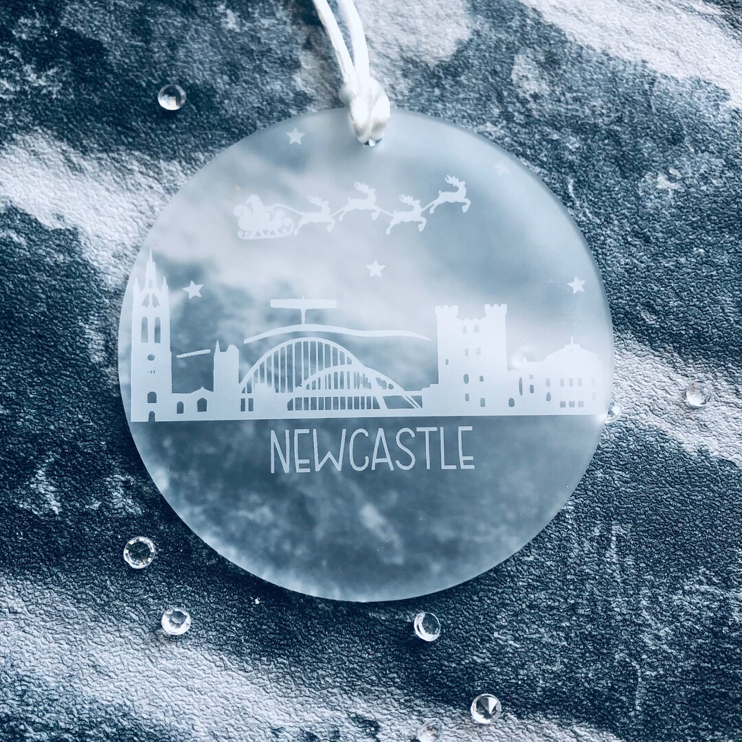 Newcastle Christmas Tree Decoration, North East, Geordie Gift, Skyline