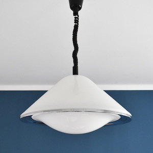 Harvey Guzzini Elpis Pendant Light / Meblo Guzzini / Acrylic Space Age Ceiling Light / Mid Century Italian Hanging Lamp / 70s