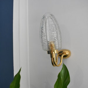 Vintage Crystal Glass Wall Sconce Mae In West Germany / Vintage Lighting / MCM Wall Lamp / Mid Century Wall Light / 1960s