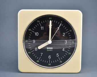 Vintage Space Age Wall Clock by Bosch UK8 made in Germany / Mid Century Wall Clock / Bosch Quartz Wall Clock / 1970s