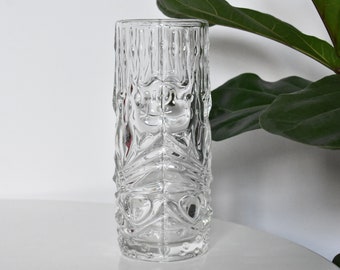 Czech Sklo Union Art Glass Vase: Frantisek Peceny Dragon Head Design