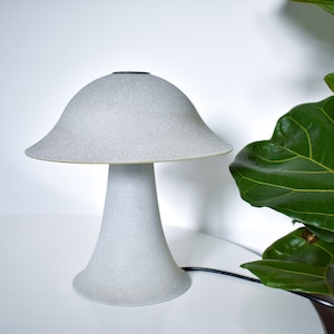 Vintage Glass Mushroom Lamp by Peill & Putzler made in Germany in the 70s / Mid Century Modern Accent Lamp / Retro Bedside Lamp