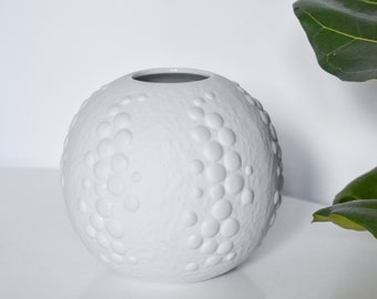 KPM Bavaria Porcelain Vase: Mid Century Op Art Decor