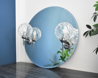 Mid Century Illuminated Round Wall Mirror - FLABEG Germany - 70s