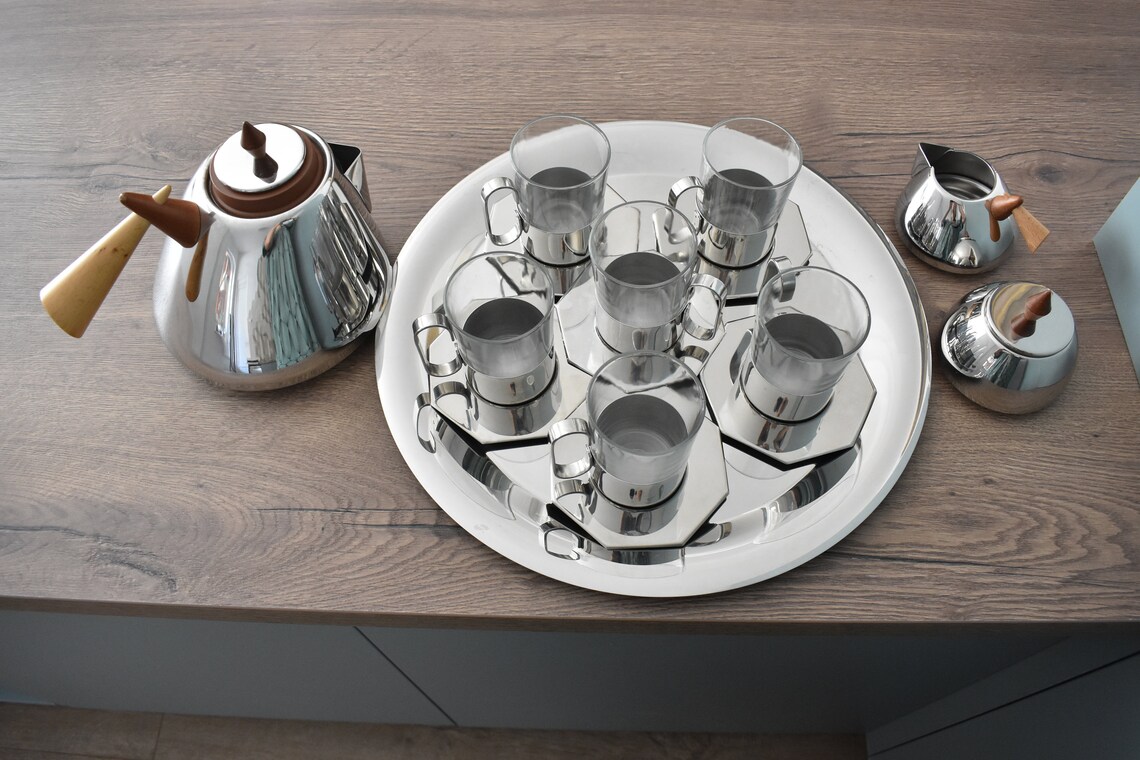 Vintage Coffee and Tea Set by Zepter / Stainless Steel Teapot Etsy