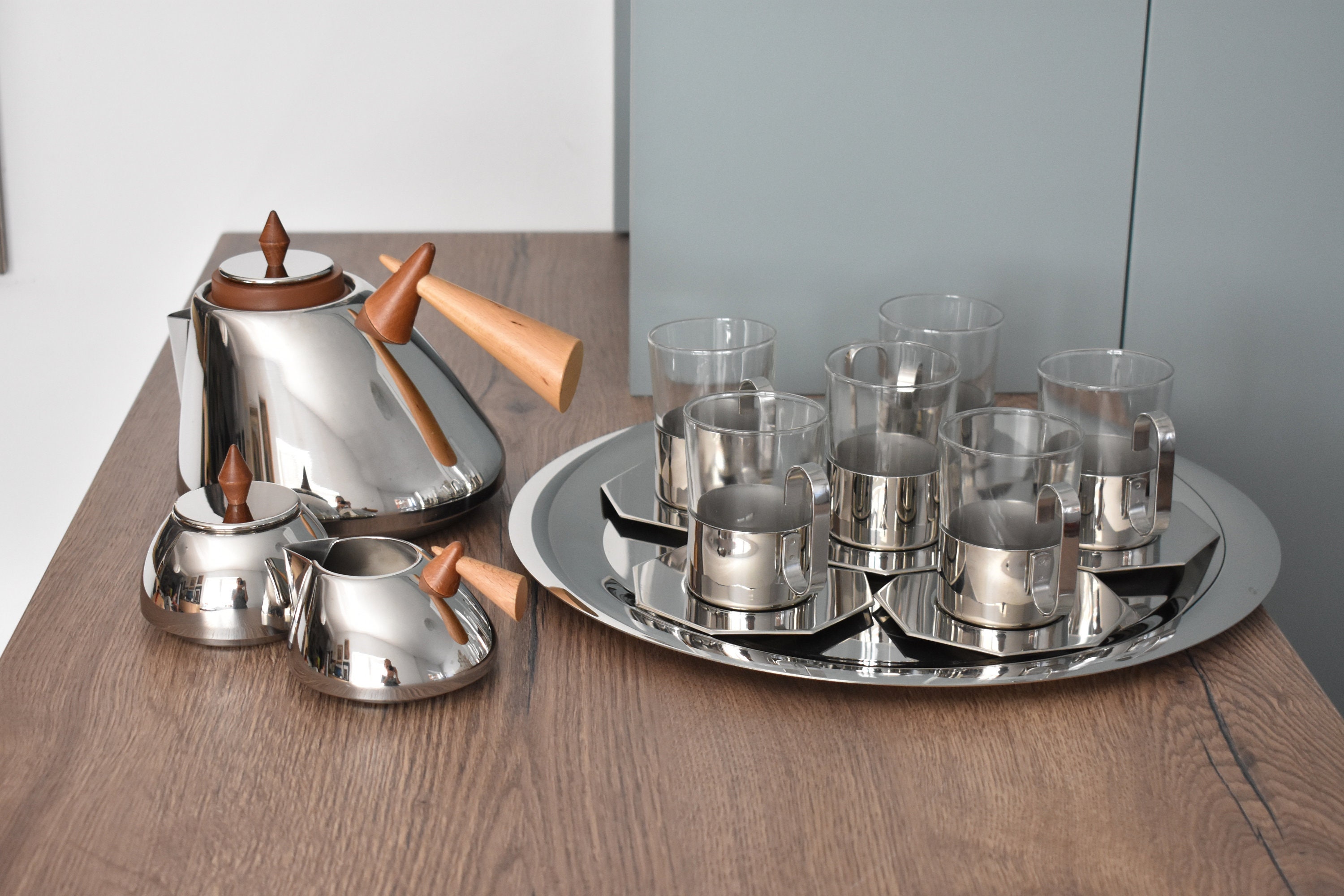 Vintage Coffee and Tea Set by Zepter / Stainless Steel Teapot Etsy