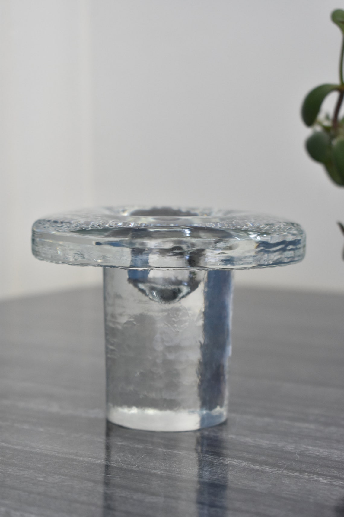Vintage Scandinavian Style Glass Candle Holder / Pukeberg Etsy